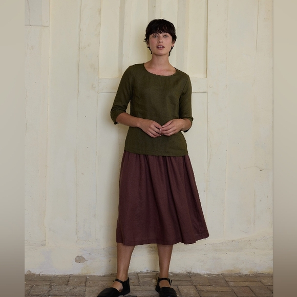 Pyne & Smith Tops - PYNE & SMITH Blouse No. 12 Everyday Linen Top S Denim Blue